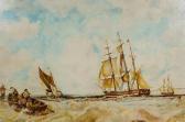 van BARTH Heyn Kervel,shipping off the coast, Dutch maritime scene,Crow's Auction Gallery 2021-06-09