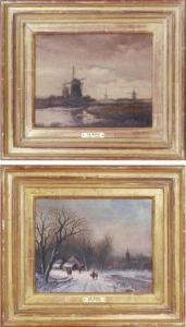 van BEEK Juriaen Marinus 1879-1965,Windmills in a landscape,Rosebery's GB 2012-11-10