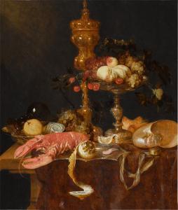 VAN BEIJEREN Abraham,A still life with a lobster, a gilt cup, a tazza, ,Sotheby's 2021-12-16