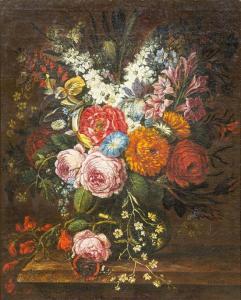 VAN BEKE Daniel 1669-1728,Floral Still Life,1711,Hindman US 2015-05-20