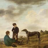 van BELLINGEN Jan 1770-1828,Young Hunters And A Greyhound,Sotheby's GB 2005-10-18