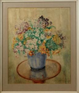 VAN BEMMEL G.Pannekoek,Vase with flowers,Twents Veilinghuis NL 2016-01-09
