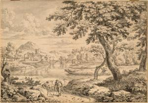 van BEMMEL Willem 1630-1708,A river landscape,Galerie Koller CH 2023-09-22