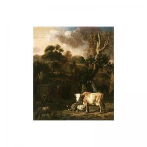 van BERGEN Dirck 1645-1690,a pastoral scene in an italianate landscape,Sotheby's GB 2002-07-09