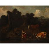VAN BERGER dirk 1645-1690,A herdswoman with cattle,Woolley & Wallis GB 2018-09-11