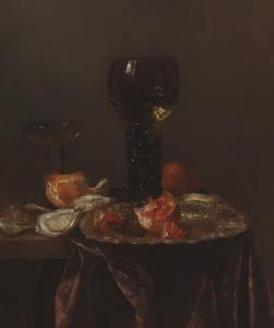 van BEYEREN Abraham Hendricksz 1620-1690,Still Life with Roemer, Pomegranates and Oy,Aspire Auction 2016-04-07
