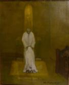 VAN BIERVLIET Hilaire 1891-1982,Le prêtre sur fond jaune,Millon & Associés FR 2018-02-20