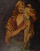 van BIESBROECK Jules 1848-1920,Jeune fille aux fleurs,Brussels Art Auction BE 2015-12-15
