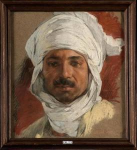 van BIESBROECK Jules Pierre 1873-1965,Portrait dun arabe,VanDerKindere BE 2012-12-04