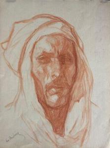 van BIESBROECK Jules,Portrait de chef arabe,Saint Germain en Laye encheres-F. Laurent 2021-10-23