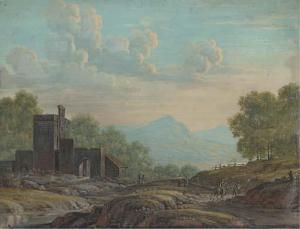 VAN BLARENBERGHE Henri Desire 1734-1812,Travellers in an open landscape before sun-drenc,Christie's 2004-12-01