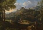 VAN BLOEMEN Jan Franz 1662-1749,Paysage de la campagne romaine avec pâtres au rep,Deburaux & Associ 2013-11-18