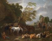 van BLOEMEN Pieter 1657-1720,A military camp in the countryside,1712,Palais Dorotheum AT 2012-06-11