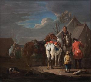 van BLOEMEN Pieter 1657-1720,Cavalieri in sosta,Minerva Auctions IT 2015-05-19