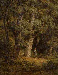 van BORSELEN Jan Willem 1825-1892,Figures in a wooded glade,Mallams GB 2023-10-18