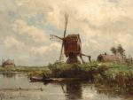 van BORSELEN Jan Willem 1825-1892,Mill and farm by thewater,Glerum NL 2008-12-04