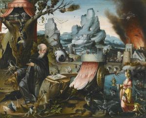 VAN BOSCH Hieronymus Aken 1450-1516,THE TEMPTATION OF SAINT ANTHONY,Sotheby's GB 2014-07-09