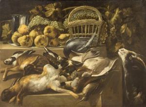 VAN BOUCLE Pieter 1610-1673,Still Life with Fruit and Game,Hindman US 2014-05-16