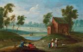 van bredel jan peeter 1629-1719,Due paesaggi fiamminghi con figure,Palais Dorotheum AT 2008-04-16