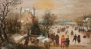 van BREEN Adam 1590-1650,Paysage d'hiver avec patineurs et ,Artcurial | Briest - Poulain - F. Tajan 2022-11-09