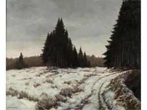 van BRESSEM Louis 1896,WINTERLANDSCHAFT,Hampel DE 2017-03-30