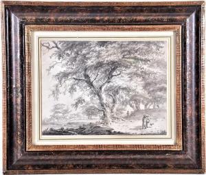 van BRUSSEL Hermanus 1763-1815,landscape with a man,Dawson's Auctioneers GB 2018-11-27