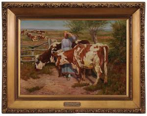 van CAUWELAERT Jean Emiel 1860-1907,Changing Pastures,Brunk Auctions US 2014-09-13