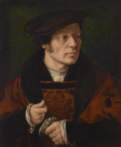 VAN CLEVE Joos 1485-1540,Portrait of a gentleman holding gloves, half-lengt,Christie's GB 2023-01-25