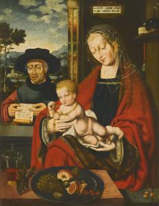 VAN CLEVE Joos 1485-1540,THE HOLY FAMILY,1525,Sotheby's GB 2014-07-10