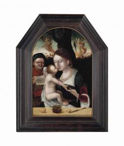 VAN CLEVE Joos 1485-1540,The Holy Family,Christie's GB 2014-10-30