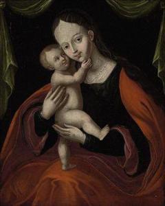 VAN CLEVE Joos 1485-1540,The Virgin and Child,Christie's GB 2010-10-29