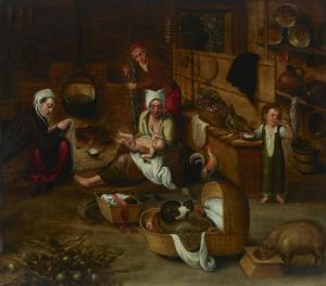 VAN CLEVE Marten 1527-1581,Interior of a farmhouse with a wet nurse,Christie's GB 2023-05-25
