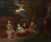 VAN CONINCXVELT ABRAHAM 1590-1649,Quatre jeunes enfants bergers,Pierre Bergé & Associés 2016-06-08