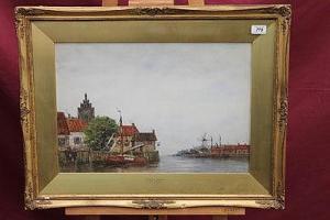 VAN COOVER Jan 1864-1910,Harbour view,Reeman Dansie GB 2014-08-06