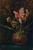 van CROMMELIN Cornelis Wiekev 1868-1910,orchids in a stone jar,Waddington's CA 2006-05-16