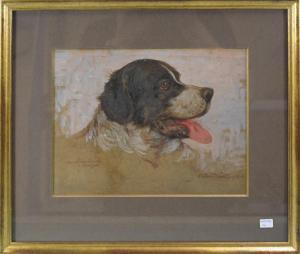 VAN CUYCK Octave 1870-1956,Portrait de chien,Rops BE 2018-07-09