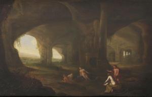 VAN CUYLENBORCH Abraham 1610-1658,NYMPHS BATHING IN A GROTTO,1651,Sworders GB 2018-04-17
