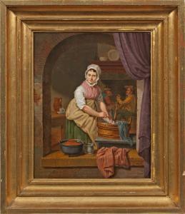 van CUYLENBURG Cornelis,Die Wäscherin Blick durch ein rundbogiges Fenster ,1821,Schloss 2018-12-02