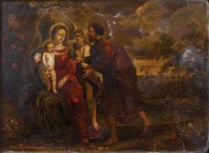 van DALEN Cornelis I 1602-1665,La Sainte Famille à la grappe de raisin,Europ Auction FR 2011-06-27
