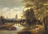 VAN DALEN Willem,A view of Delft from the north with the Leiden ferry,Christie's GB 2002-12-13