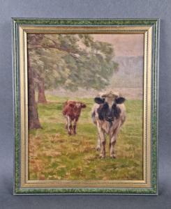 van DAMME SYLVA Emile 1853-1935,"Vaches au pré",Legros BE 2023-05-24