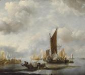 van de CAPPELLE Jan 1626-1679,A calm sea with ships near the shore,Christie's GB 2007-12-06