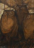 VAN DE GUCHT Rob,Trois hiboux,1928,Brussels Art Auction BE 2017-06-13