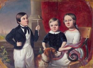 van de KASTEELE Abraham Anne 1814-1893,Portrait of Jacob Thomkins and a Portrait of,1850,Christie's 2001-09-26