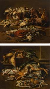 van de KERCKHOVEN Jacob 1637-1715,Still life with boar's head, basket with t,im Kinsky Auktionshaus 2022-12-06
