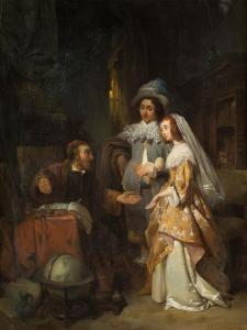 van de LAAR Jan Hendrik,Farewell of a young couple,1839,Hargesheimer Kunstauktionen 2018-09-22