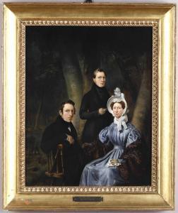 van de LAAR Jan Hendrik,Gruppo di famiglia con tre persone in un giardino,1836,Cambi 2020-10-14