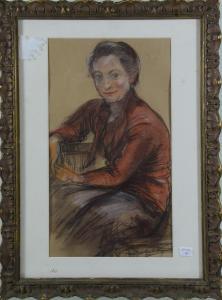 van de VEEGAETE Julien 1886-1960,Portrait de dame,Rops BE 2015-04-12
