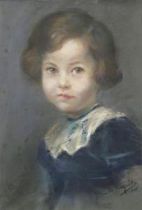 van de VEEGAETE Julien 1886-1960,Portrait of a girl,1935,Bernaerts BE 2010-06-21