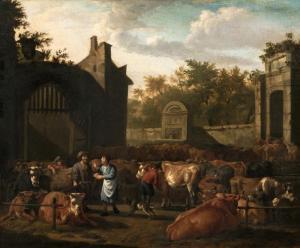 Van De VELDE Adrian 1636-1672,The cattle market,De Vuyst BE 2023-10-21